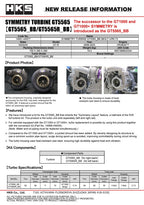 HKS SYMMETRY TURBINE GT5565 BB 3BOLT A/R 0.73