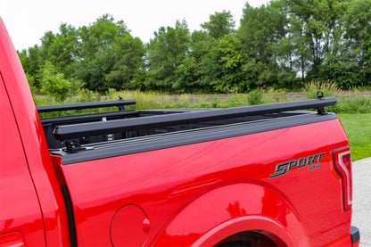 Deezee 14-23 Chevrolet Silverado Hex Series Side Rails - Texture Black 8Ft Bed