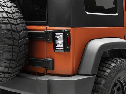 Raxiom 07-18 Jeep Wrangler JK Axial Series Vision LED Tail Lights- Blk Housing (Clear Lens)