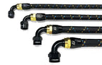 GReddy AN06 REUSABLE HOSE NYLON BRAIDED BLACK/GOLD/BLUE (PRICE PER FOOT)