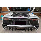 SV Style Semi Carbon Fiber Rear Bumper for Lamborghini Aventador LP700 LP720 LP750 - Bull Boost Performance