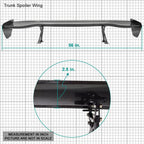 Universal 56" Inch GT Style Racing Trunk Spoiler Wing 3D Carbon Fiber