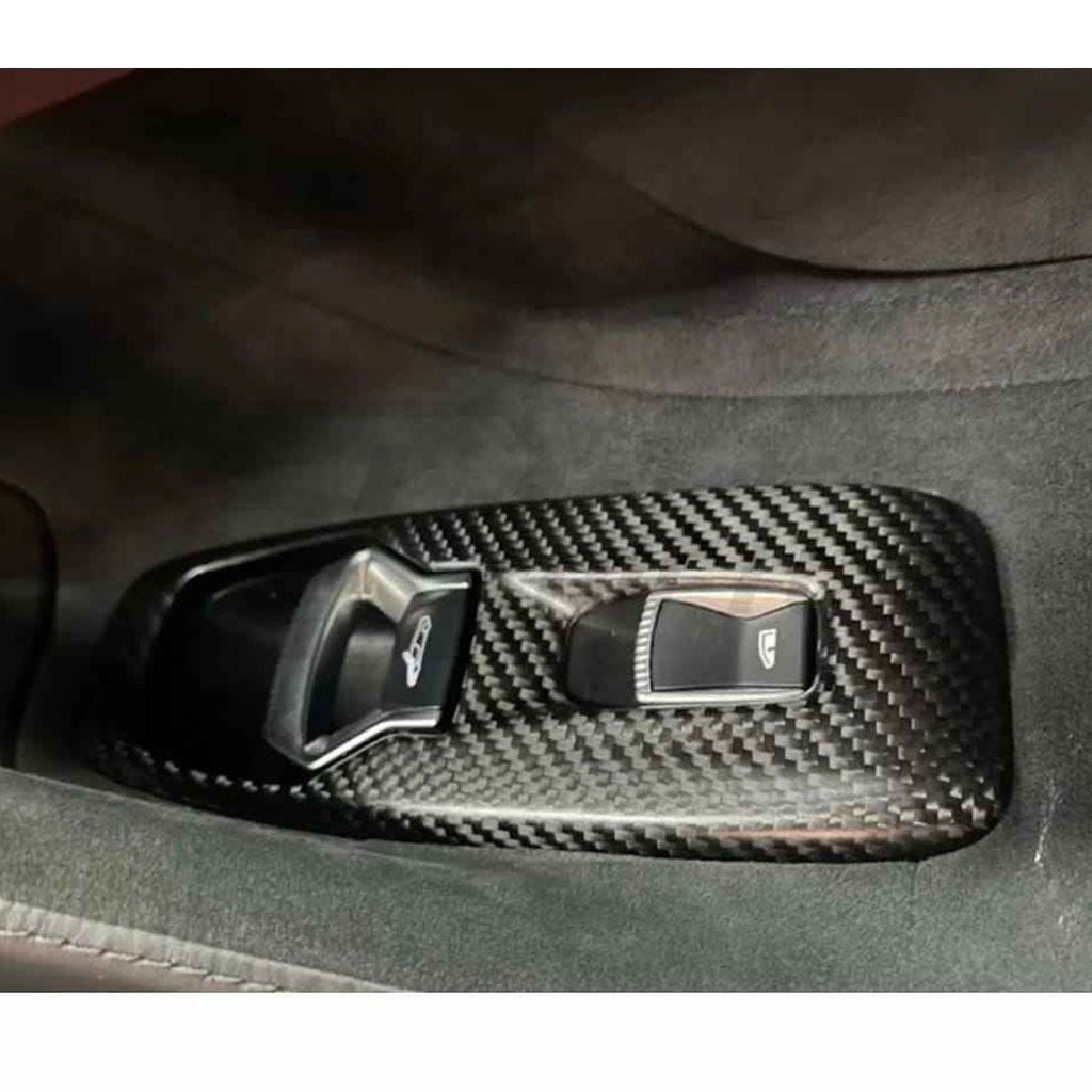 Dry Carbon Fiber L R Door & Window Lift Switch Covers for McLaren GT - Bull Boost Performance