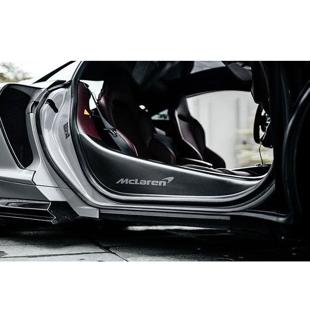 Carbon Fiber Interior Door Sill Covers for McLaren GT - Bull Boost Performance