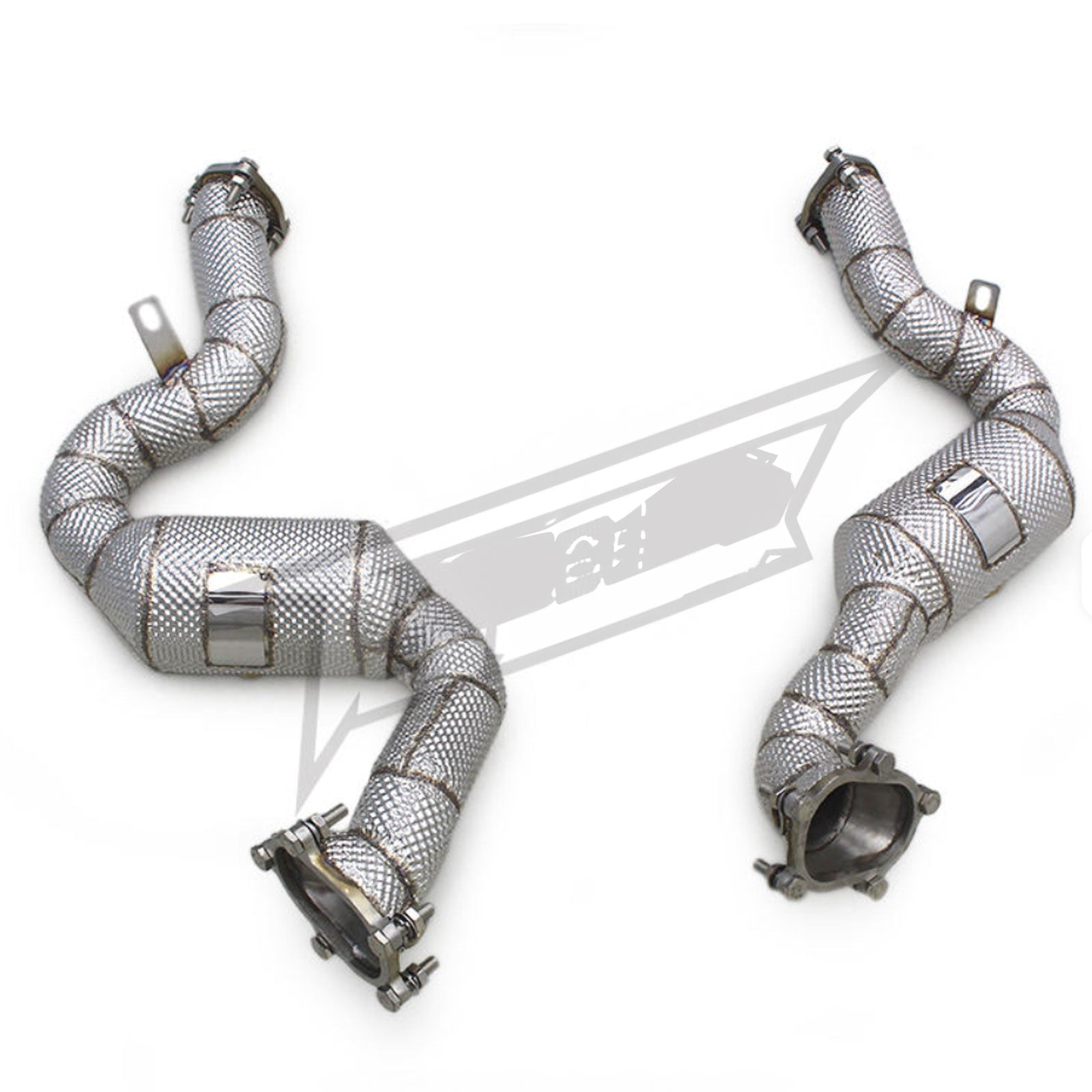 Catted High Flow 304 Stainless Exhaust Downpipe for Audi RS6 C7 4.0TT - Bull Boost Performance