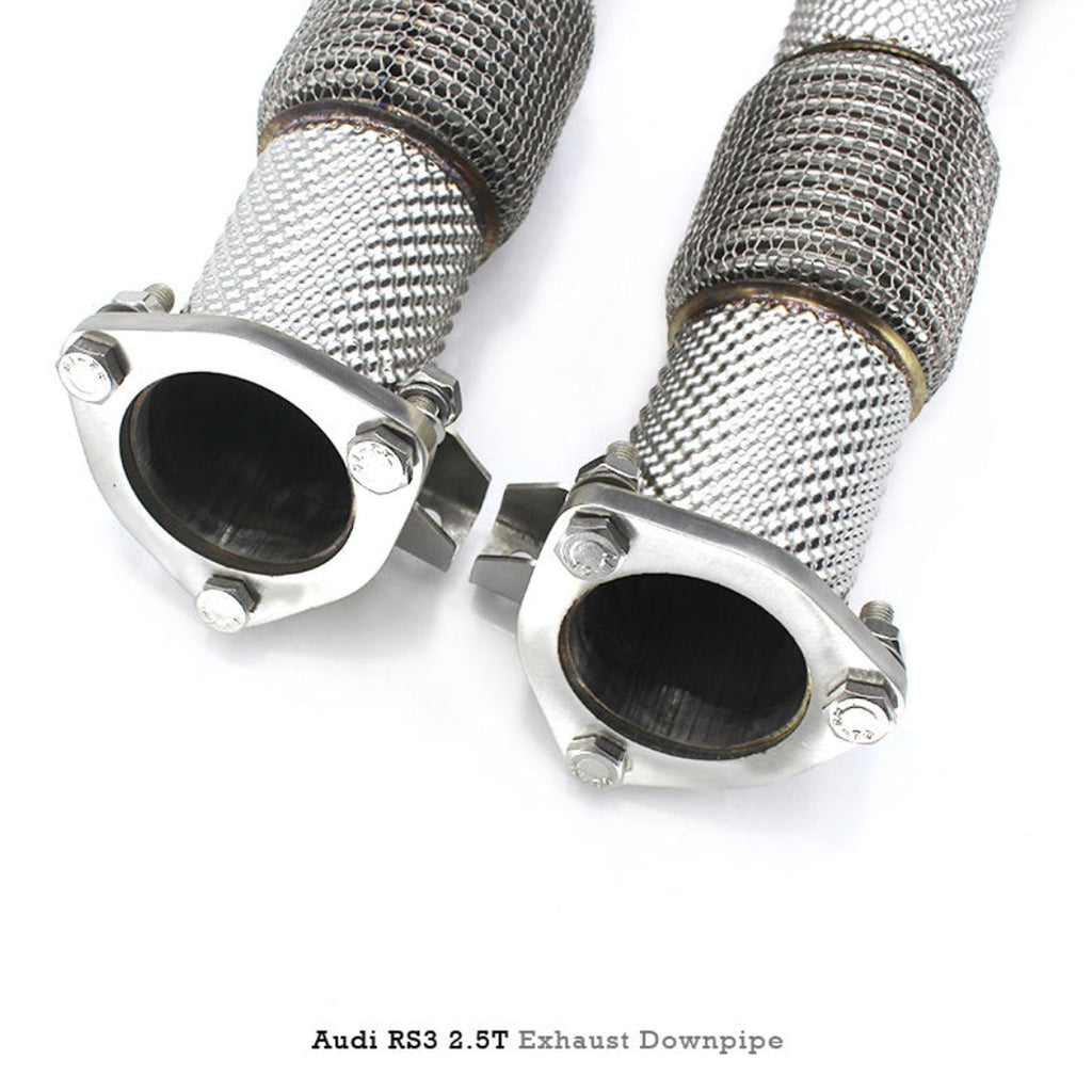 Racing High Flow Stainless Straight Downpipe for Audi RS3 TTRS 2.5T - Bull Boost Performance