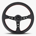 The Daytona | Black Leather | Black Spoke | Red Stitch