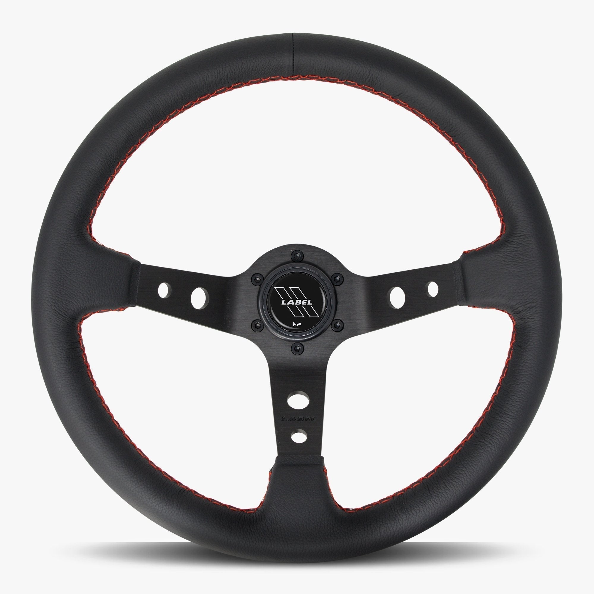 The Daytona | Black Leather | Black Spoke | Red Stitch