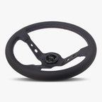 The Daytona | Black Perforated Leather | Black Spoke | Bavarian Stitch