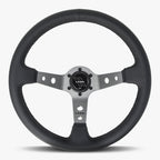 The Daytona | Black Leather | Graphite Spoke | Black Stitch