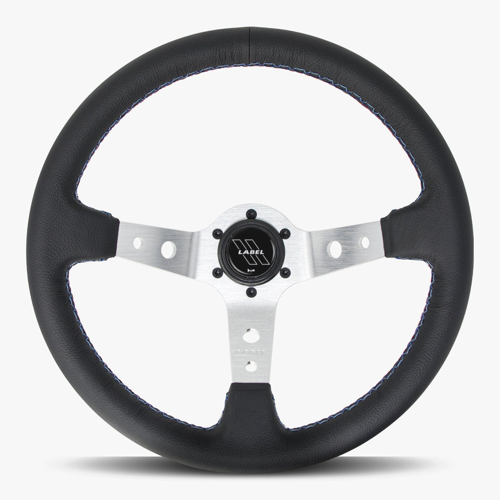 The Daytona | Black Leather | Silver Spoke | Bavarian Stitch
