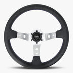 The Daytona | Black Leather | Silver Spoke | Bavarian Stitch