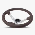 The Daytona | Nappa Brown Leather  | Silver Spoke | Brown Stitch