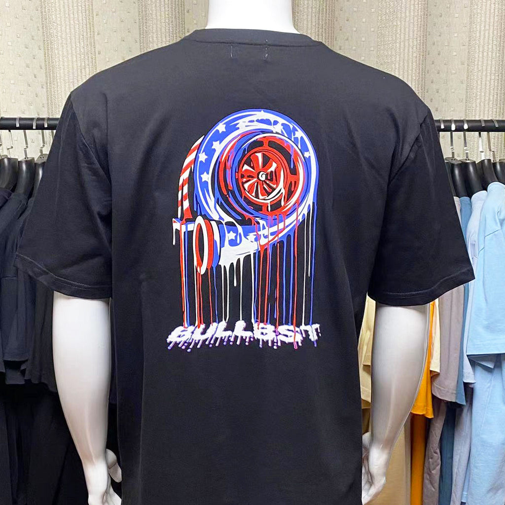 Drippy USA Turbo Regular Heavy Cotton Pre Shrunk Shirt - Bull Boost Performance