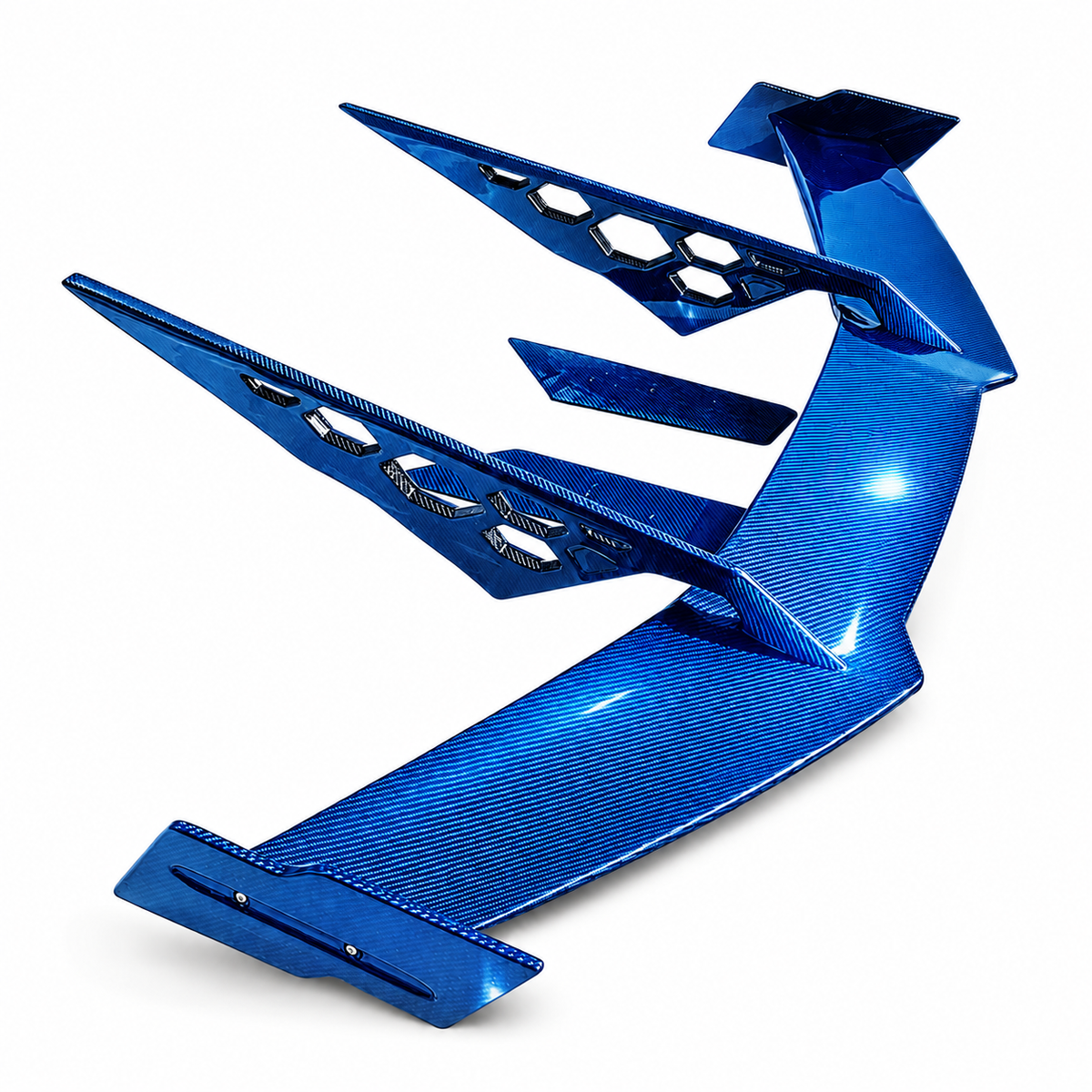 Upgrade Prepreg Blue Carbon Fiber Rear Spoiler Wing for Lamborghini Revuelto by Stratec Systems