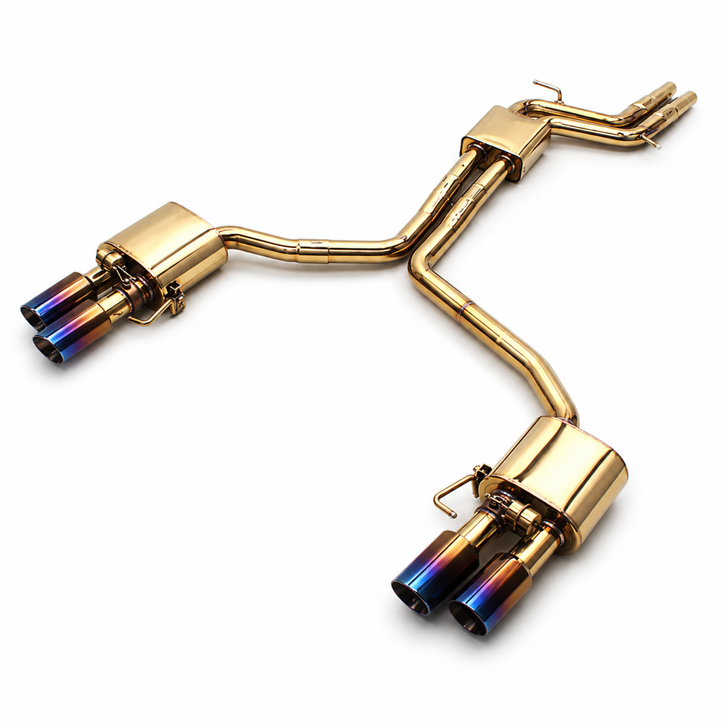 Stainless Valved Catback Exhaust System for Audi B8 B8.5 S4 S5 by Stratec Systems
