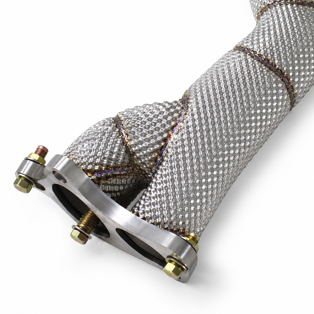 High Flow Exhaust Downpipe for Porsche Cayman 718 GT4 RS 4.0L 2022-2025 Catless by Stratec Systems