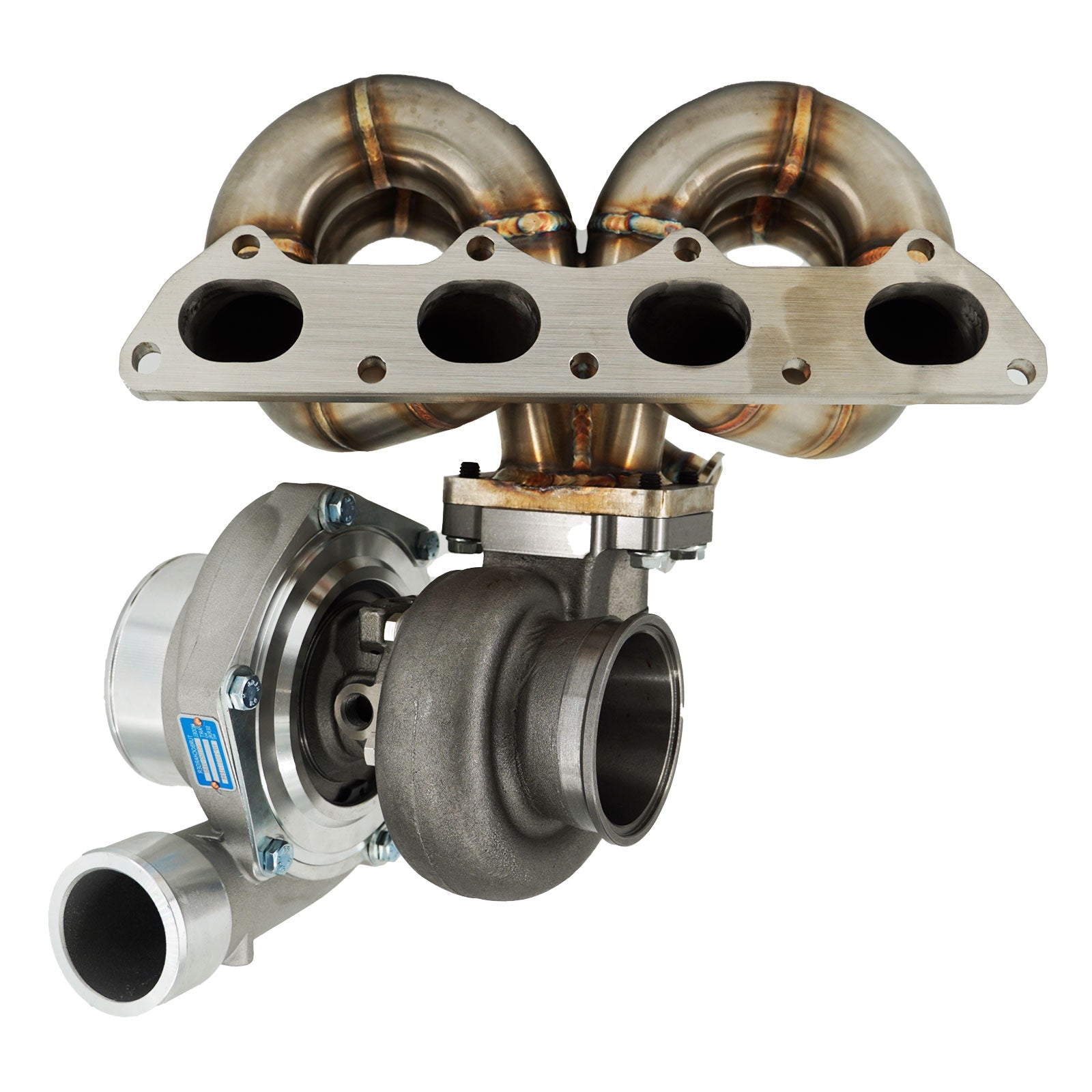 B Series AC PS Compatible T3 .63 Turbo Manifold Kit GSR B16 B18 B20 For Civic EG EK DC2 - Bull Boost Performance