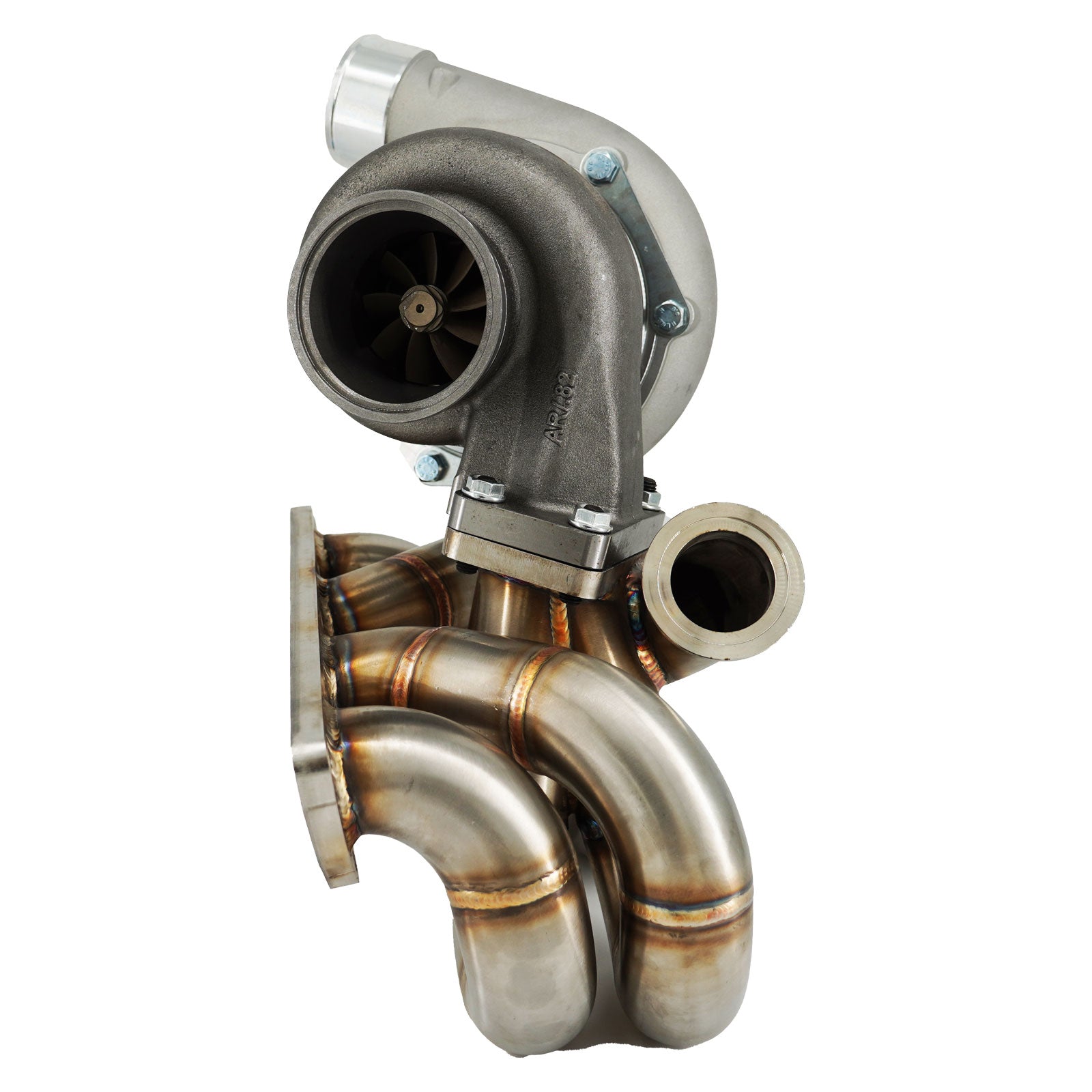 D Series AC PS Compatible T3 .63 Turbo Manifold Kits GSR D15 D16 For Honda Civic EG EK DC2 44mm - Bull Boost Performance