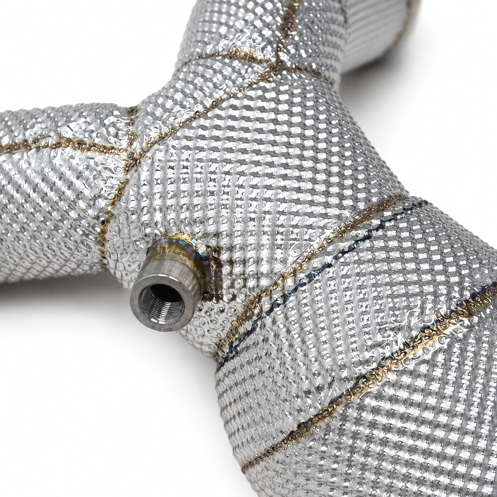 High Flow Exhaust Downpipe for Audi A6 A7 C8 3.0T by Stratec Systems