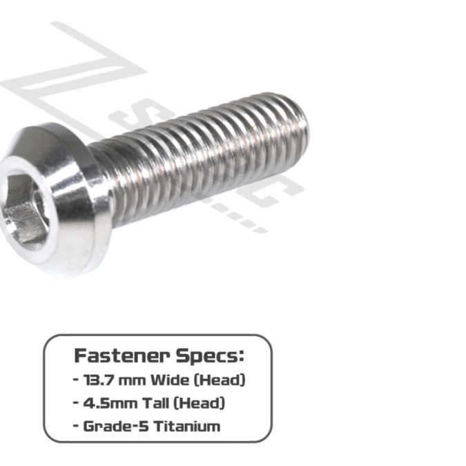 ZSPEC M8-1.25x25mm Dress Up Bolts® Fastener, Angled Head, Titanium Grade-5, Per Each