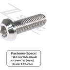 ZSPEC M8-1.25x25mm Dress Up Bolts® Fastener, Angled Head, Titanium Grade-5, Per Each
