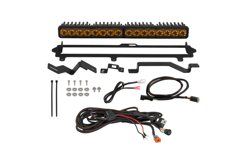 Diode Dynamics 2022-2026 Toyota Tundra Pro Grille SS20 Pro LED Kit Yellow Driving 3000K
