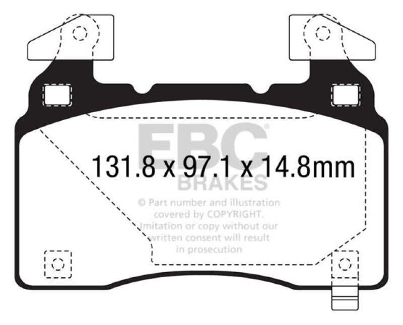 EBC 13+ Chevrolet SS 6.2 Ultimax2 Front Brake Pads