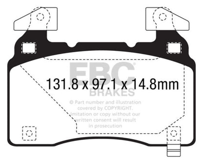 EBC 13+ Chevrolet SS 6.2 Ultimax2 Front Brake Pads