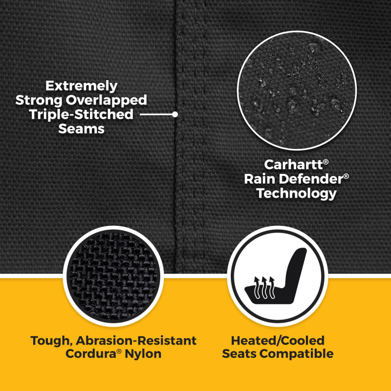 Covercraft 23-25 Ford F150 Carhartt Super Dux SeatSaver Front Row Custom Seat Cover - Black