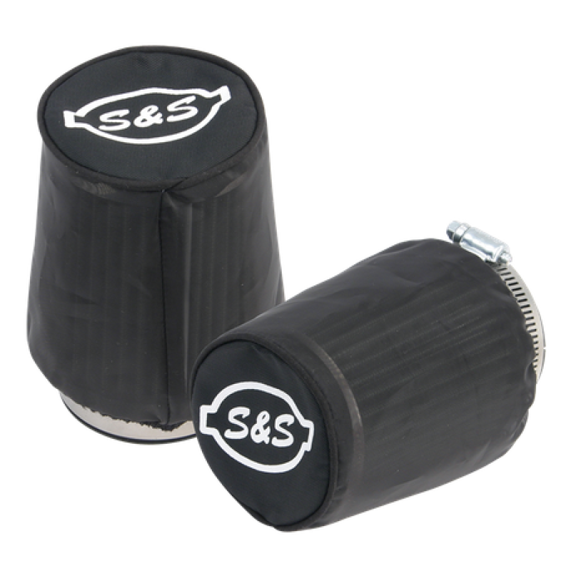 S&S Cycle Air Filter Cover For Tapered S&S Tuned Induction Filters - Black Nylon - 2 Pack