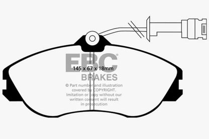 EBC 92-95 Audi 90 2.8 Ultimax2 Front Brake Pads