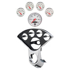 Autometer Arctic White Direct Fit Dash Kit 55-59 Chevy Truck (1 x 3-3/8in. / 4 x 2-1/16in.)