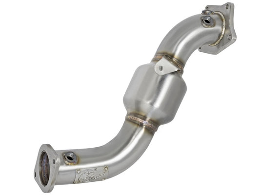 aFe Twisted Steel Down-Pipe Catted 13-16 Cadillac ATS L4-2.0L (t)