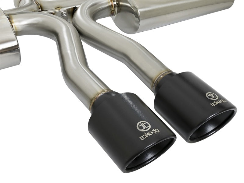 aFe Takeda 3in 304 SS Cat-Back Exhaust System w/ Black Tips 2017+ Honda Civic Si (4dr) I4 1.5L (t)