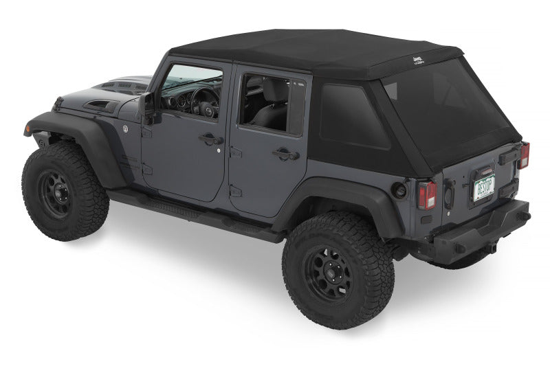 Bestop 07-18 Jeep Wrangler JK 4-Door Jeep Trektop Glide (Black Diamond)