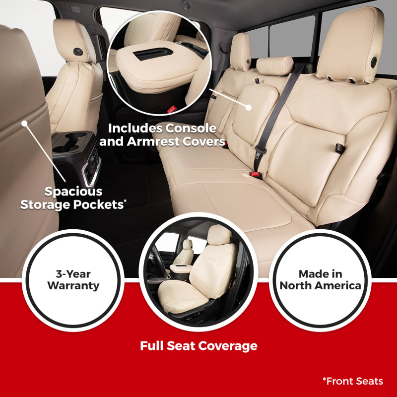 Covercraft 24-26 Toyota Grand Highlander Leatherette PrecisionFit Custom Second Row Seat Covers