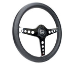 NRG Light Weight Gaming Steering Wheel - Driftz 350mm 3 Chrome Spokes Perforated Leather