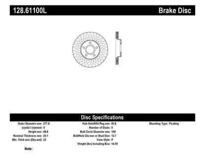 StopTech Drilled Sport Brake Rotor