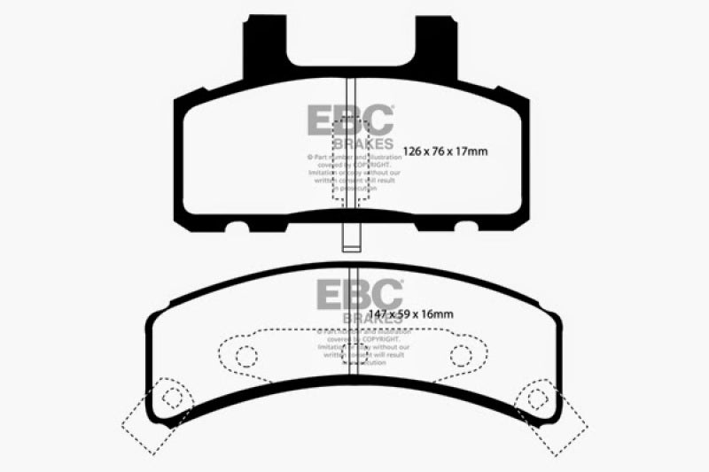 EBC 99-01 Cadillac Escalade 5.7 Greenstuff Front Brake Pads