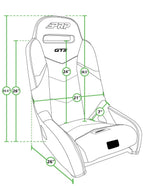 PRP Honda Talon GT3 Suspension Seats Kit (Pair) - Black