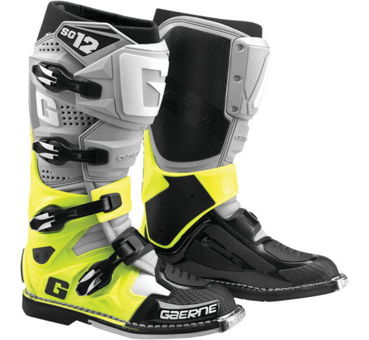 Gaerne SG12 Boot Grey/Fluorescent Yellow/Black Size - 11