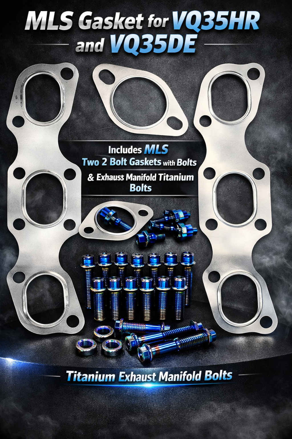SPDZ1 VQ Header Installation Kit – MLS Gaskets & Titanium Hardware | 350Z, 370Z, G35, G37, Q50, Q60