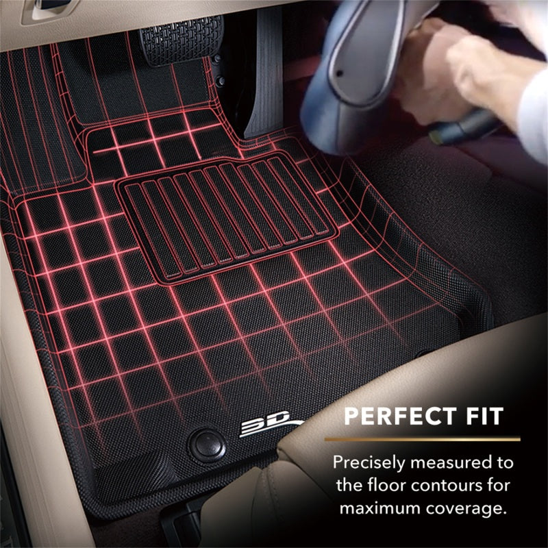 3D MAXpider 2023 Toyota BZ4X Double Cab Kagu 1st & 2nd Row Floormats - Black