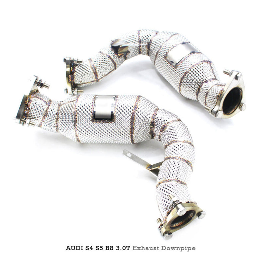 Free Flow 304 Stainless Exhaust Downpipe for Audi S4 S5 B8 - Bull Boost Performance