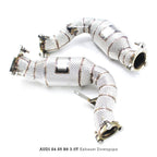 Free Flow 304 Stainless Exhaust Downpipe for Audi S4 S5 B8 - Bull Boost Performance