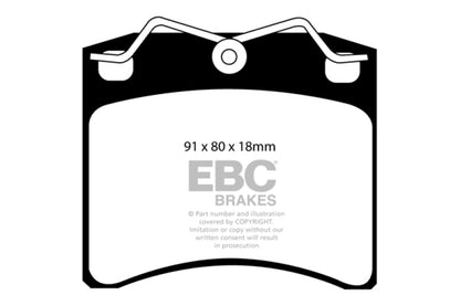 EBC 96-98 Volkswagen Eurovan 2.5L (w/Vented Rotors) Ultimax2 Front Brake Pads