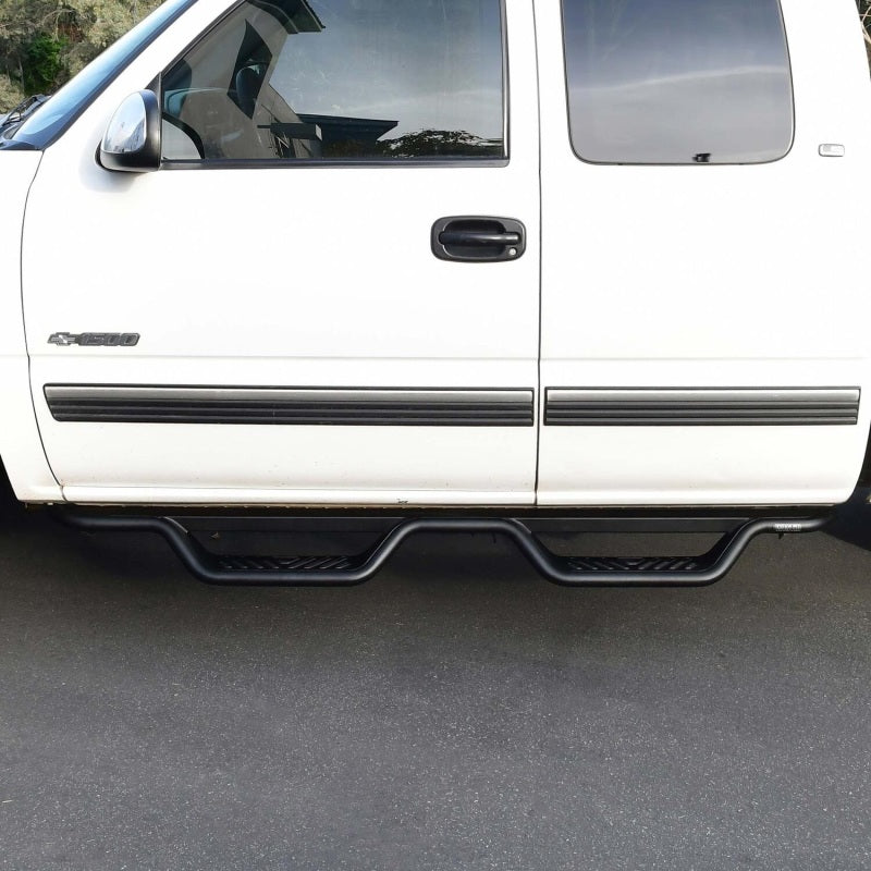 Westin 99-13 Chevrolet Silverado 1500 (Ext. Cab) Outlaw Drop Nerf Step Bars - Textured Black