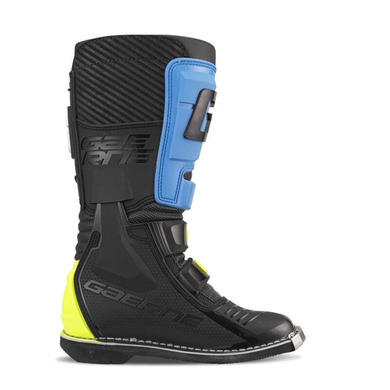 Gaerne GXJ Boot Black/Blue/Fluorescent Yellow Size - Youth 4