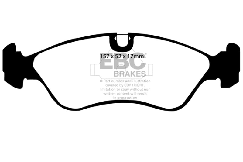 EBC 99-02 Daewoo Lanos 1.6 Chassis -447433 Ultimax2 Front Brake Pads